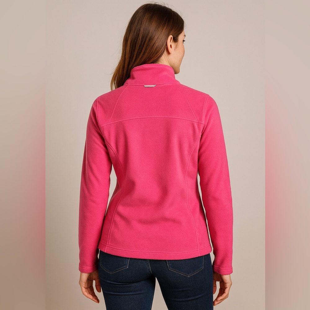 Columbia Women’s Pink Fleece Full Zip Jacket L – Style - Picture 3 of 17